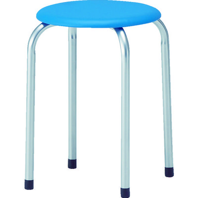 トラスコ中山 TRUSCO 丸イス 塗装脚 Φ320XH445 ブルー TMSP-B 1脚(1台) 818-3819（直送品）