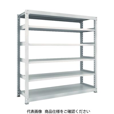 TRUSCO スチールラック M3型中量棚 1800×471×H1800 6段 単体 ネオグレー M3-6656 NG 1セット(1個)（直送品）