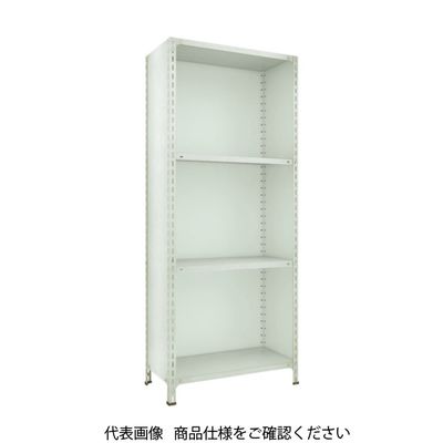 TRUSCO スチールラック 軽量棚背板・側板付 1800X300XH2100 4段 ネオグレー 76V-24 NG 1台(1個)（直送品）