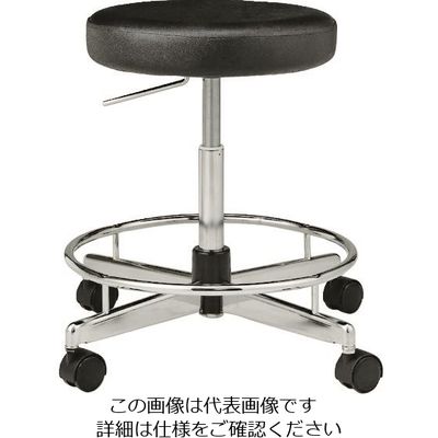 トラスコ中山 TRUSCO 導電作業チェア 背もたれなし 黒 ECC-1-BK 1脚 818-3822（直送品）