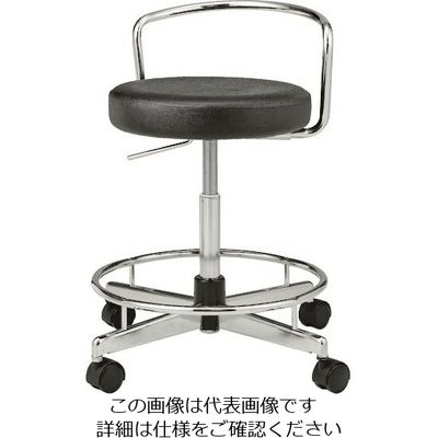 トラスコ中山 TRUSCO 導電作業チェア 背もたれあり 黒 ECC-2-BK 1脚 818-3823（直送品）