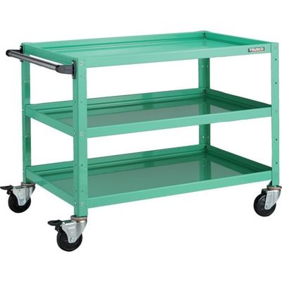 TRUSCO ツールワゴン バーディワゴン 900X600XH740 ウレタン車輪 ヤンググリーン BDW-793U-YG 1台（直送品）
