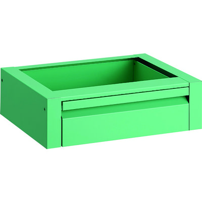 トラスコ中山 TRUSCO ツールワゴン ラビットワゴン用引出1段 400X350 ヤンググリーン RBW-43V YG 1台 818-3800（直送品）