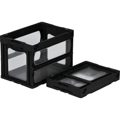 三甲 サンコー 折りたたみコンテナー 559240 マドコンOー60Bブラック SKO-O-60B-BK 1個 795-8765（直送品）