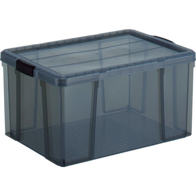 トラスコ中山 TRUSCO クリアライトボックス 66L 黒半透明 TCR-04-BK 1個 799-2459（直送品）