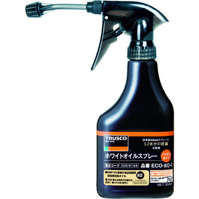 トラスコ中山 TRUSCO αホワイトオイルノンガススプレー ノズル付 350ml ECO-WO-S 1本 819-8996（直送品）