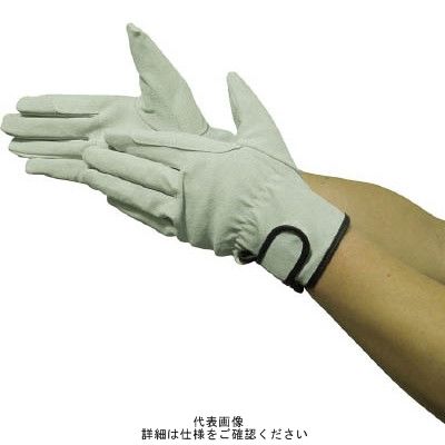 ユニワールド 豚本革手袋(袖口マジックタイプ) 革手工房 豚スエード 内綿当付マジック L 324-L 1双 819-0573（直送品）