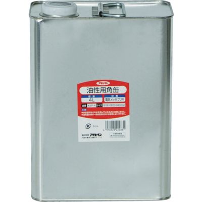 アサヒペン 塗料容器 油性用角缶 4L 222831 1個(1缶) 778-4112（直送品）