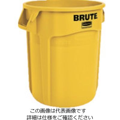 ニューウェルブランズ・ジャパン ラバーメイド ラウンドブルートコンテナ スリット付き 75.7L イエロー 262004 1個（直送品）