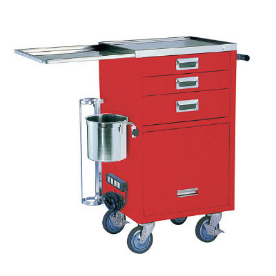 ヒラタニ コンパクト救急カート(3段) レッド BH-335R 1台 23-3302-02（直送品）