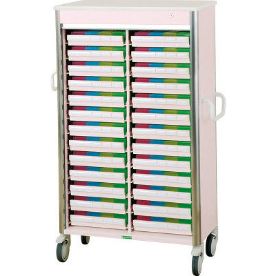 ケルン 与薬カート レギュラータイプ(2列)26床用 ピンク KC-473-S 1台 24-3920-03-03（直送品）