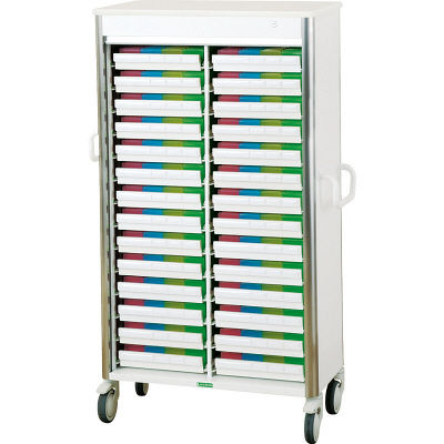 ケルン 与薬カート レギュラータイプ(2列)28床用 ホワイト KC-474-S 1台 24-3920-04-04（直送品）