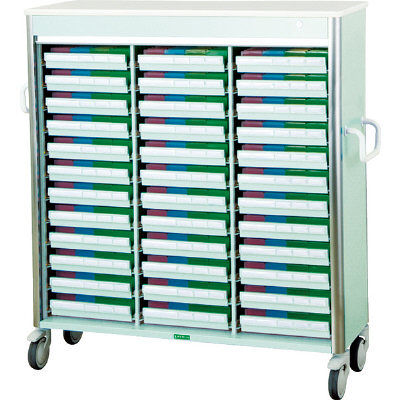 ケルン 与薬カート レギュラータイプ(3列)36床用 ライトグリーン KC-477-S 1台 24-3921-02-02（直送品）