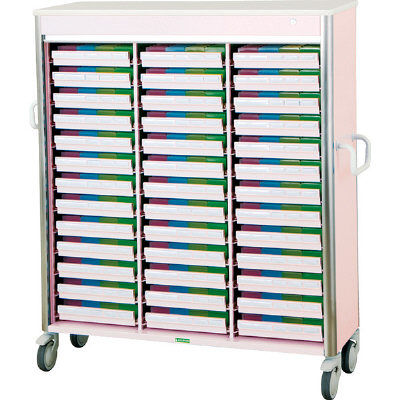 ケルン 与薬カート レギュラータイプ(3列)39床用 ピンク KC-478-S 1台 24-3921-03-03（直送品）