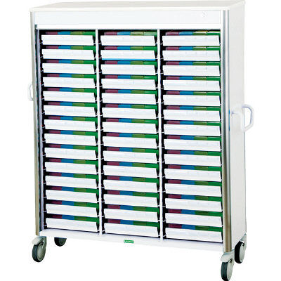 ケルン 与薬カート レギュラータイプ(3列)42床用 ホワイト KC-479-S 1台 24-3921-04-04（直送品）