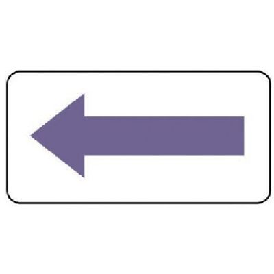 ユニット 配管ステッカー 方向表示・灰紫(小) 40×80 10枚組 AS.22.5S 1組(10枚) 745-7316（直送品）