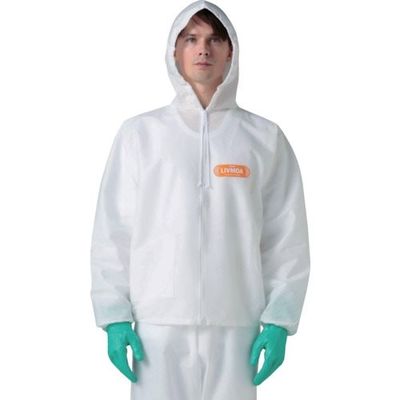 化学防護服 LIVMOA[[R下]](リブモア[[R下]])3000 セパレート服上衣ファスナー付 Lサイズ 220-03032(L) 1着（直送品）