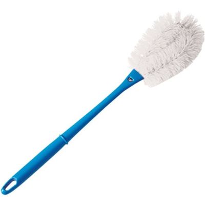 バーテック バーキュート柄付たわしMサイズハード白 柄(青)BCTABHーMHW 63306001 1個 201-8470（直送品）