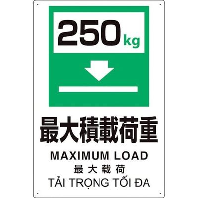 ユニット プラスチック削減標識 最大積250 364-11 1枚 317-4066（直送品）