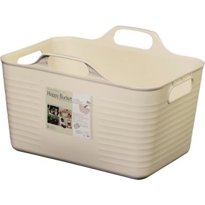 ヒマラヤ化学工業所 ヒマラヤ化学 ハッピーバケット 角 1507 S型 アイボリー 375×293×244 150749 1個（直送品）