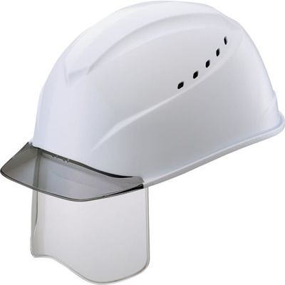 谷沢製作所 タニザワ エアライトS搭載ヘルメット(グレー透明ひさし・溝・通気孔・シールド付) 白色 1230VJ-SH-V2-W3-J 1個（直送品）