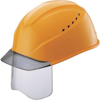 谷沢製作所 タニザワ エアライトS搭載ヘルメット(グレー透明ひさし・溝・通気孔・シールド付) 黄色 1230VJ-SH-V2-Y5-J 1個（直送品）