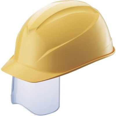 谷沢製作所 タニザワ エアライトS搭載ヘルメット(アメリカンタイプ・溝付・シールド付) 帽体色:クリーム 0123J-SH-C3-J 1個（直送品）