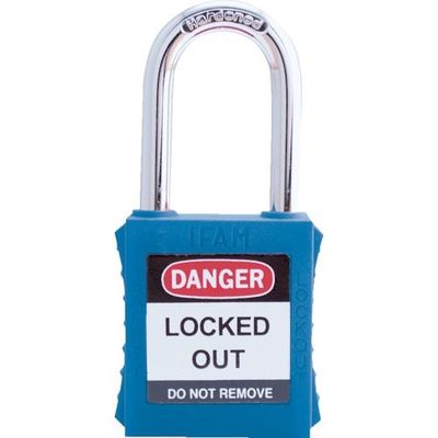 IFAM イファム ロックアウト用南京錠 スチール製シャックル 青 044740 1個 386-0959（直送品）