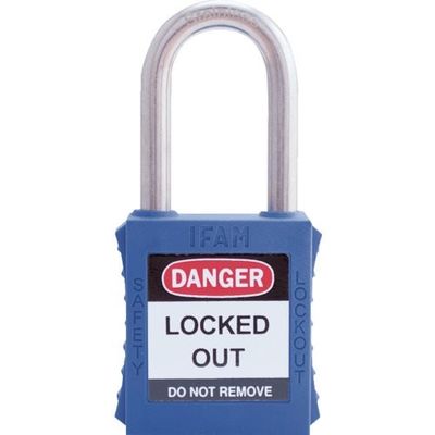 IFAM イファム ロックアウト用南京錠 ステンレス製シャックル 青 044750 1個 386-0947（直送品）