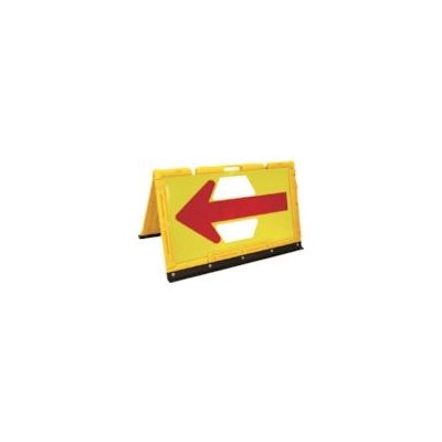 安全興業 ANZEN 矢印板 ブロー製折りたたみ矢印板黄 550*900 黄/赤矢印 BOA2-06Y 1台 436-7150（直送品）