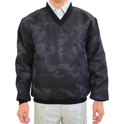 トーマセンイ TEAGLES 14695 Vネック中綿キルトヤッケ ブラック迷彩L CAMO L 1着(1枚) 454-1614（直送品）