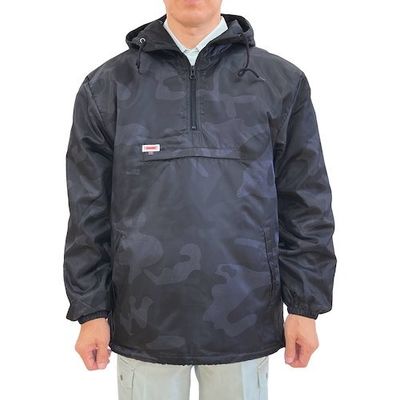 トーマセンイ TEAGLES 17355 フード付き中綿キルトかぶりヤッケ ブラック迷彩M CAMO M 1枚 454-1605（直送品）