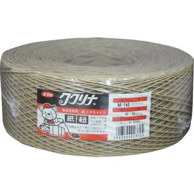 ユタカメイク 荷造り紐 紙ヒモ #3×450m 350g 薄茶 M143 D 1本 113-2313（直送品）