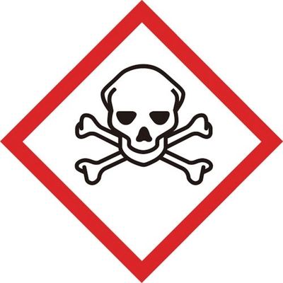 トラスコ中山 TRUSCO GHSラベル標識 どくろ 20×20mm 5枚入 PET GHS20-S 1袋(5枚) 363-3976（直送品）