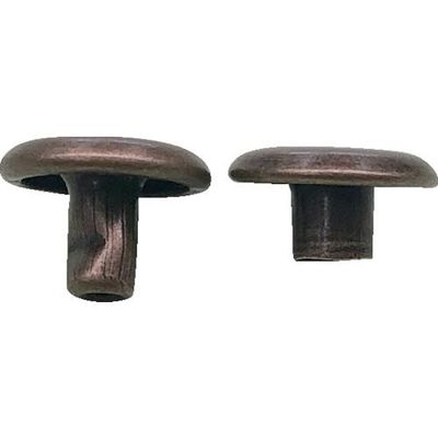 ユタカメイク 平ベルト金具 両面カシメ ブラウン 小オス・メス(各10個) JO-BS 1袋(10組) 385-2220（直送品）