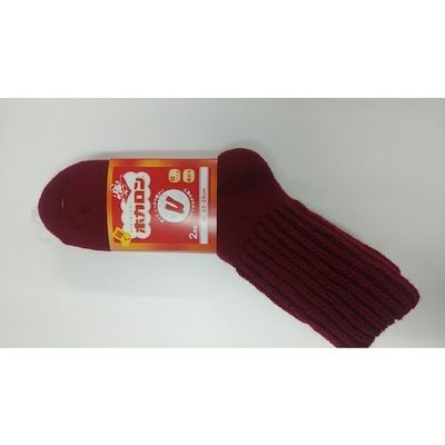 レンフロ・ジャパン レンフロ 婦人ホカロン 総パイルアクリル無地クルー アカ(2足入) HKCLD17TP16 1束(2足)（直送品）