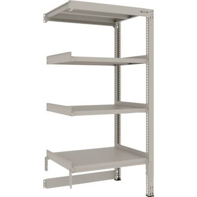 TRUSCO スチールラック M3型中量棚 台車天板収納型 H1800XW900XD721 4段 連結 M3-DB6374B（直送品）