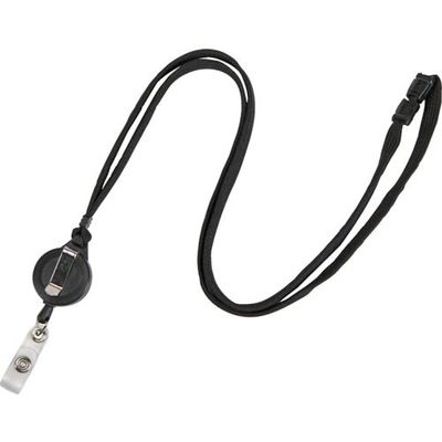 トラスコ中山 TRUSCO リールクリップ付ストラップ 黒 TRC-L-BK 1本 369-2228（直送品）