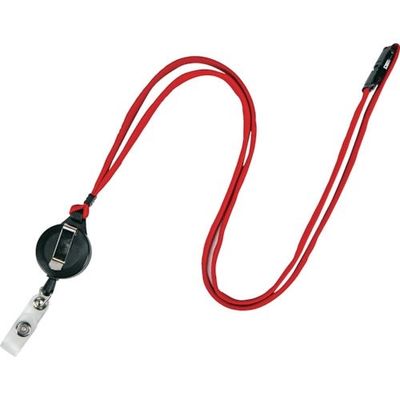 トラスコ中山 TRUSCO リールクリップ付ストラップ 赤 TRC-L-R 1本 369-2227（直送品）