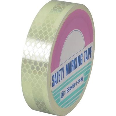 日本緑十字社 緑十字 高輝度蓄光反射テープ AP255 25mm幅×5m 屋内外兼用 072010 1巻 367-9652（直送品）