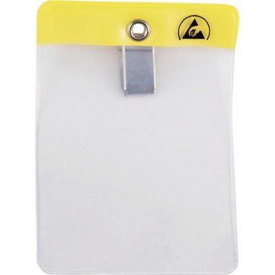 DESCO JAPAN 静電対策ネームカードホルダー クリップタイプ 縦型 68X93mm 35010 1個 111-5969（直送品）