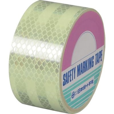 日本緑十字社 緑十字 高輝度蓄光反射テープ AP505 50mm幅×5m 屋内外兼用 072011 1巻 367-9651（直送品）