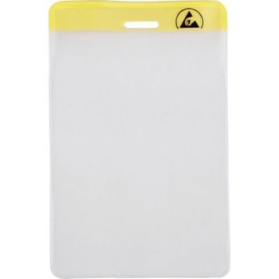 DESCO JAPAN 静電対策ネームカードホルダー 縦型 68X111mm 35014 1個 111-7479（直送品）