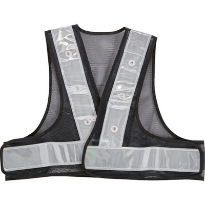 トラスコ中山 TRUSCO LED付ショート安全ベスト ネイビー×ホワイト SLENW 1着 388-6845（直送品）