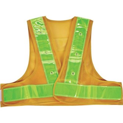 トラスコ中山 TRUSCO LED付ショート安全ベスト イエロー×蛍光イエロー SLEYY 1着 388-6842（直送品）