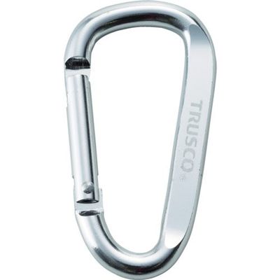 トラスコ中山 TRUSCO まとめ買い カラビナ 線径6mmX60mm D型 シルバー10個 TKN660SV10P 1組(10個)（直送品）