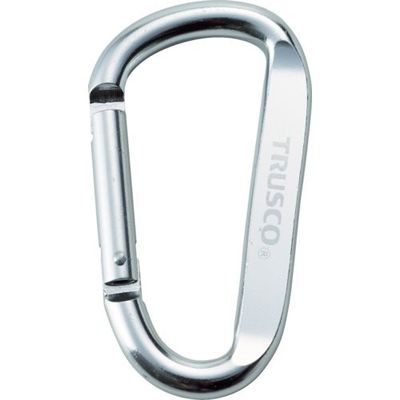 トラスコ中山 TRUSCO まとめ買い カラビナ 線径8mmX80mm D型 シルバー10個 TKN880SV10P 1組(10個)（直送品）