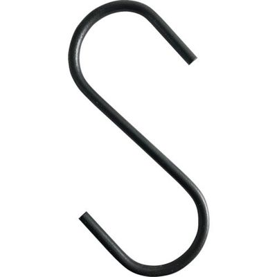 トラスコ中山 TRUSCO まとめ買い Sフック スチール製 200mm 黒 10個 TSTS5200BK10P 1組(10個)（直送品）