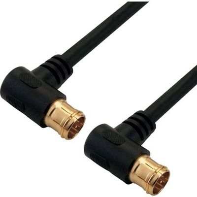 ホーリック アンテナケーブル 10m ブラック 両側L字差込式コネクタ AC100ー640BK 1個 379-0367（直送品）