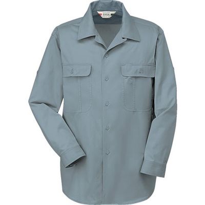 コーコス信岡 コーコス 長袖開襟シャツ408 6 Pブルー LL 408-6-LL 1枚 853-8997（直送品）